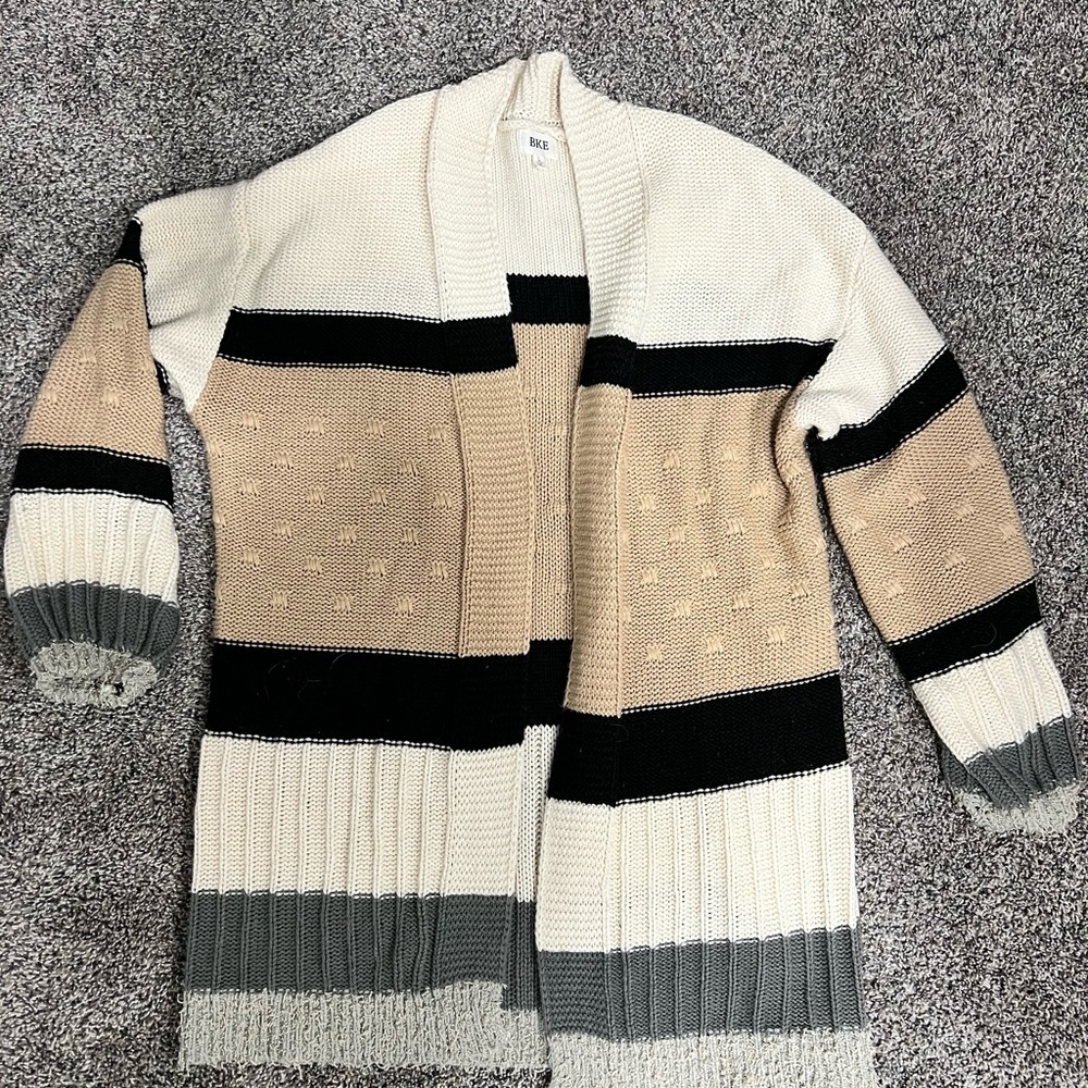 BKE from Buckle Women's Striped Cardigan Sweater